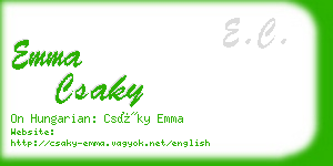 emma csaky business card